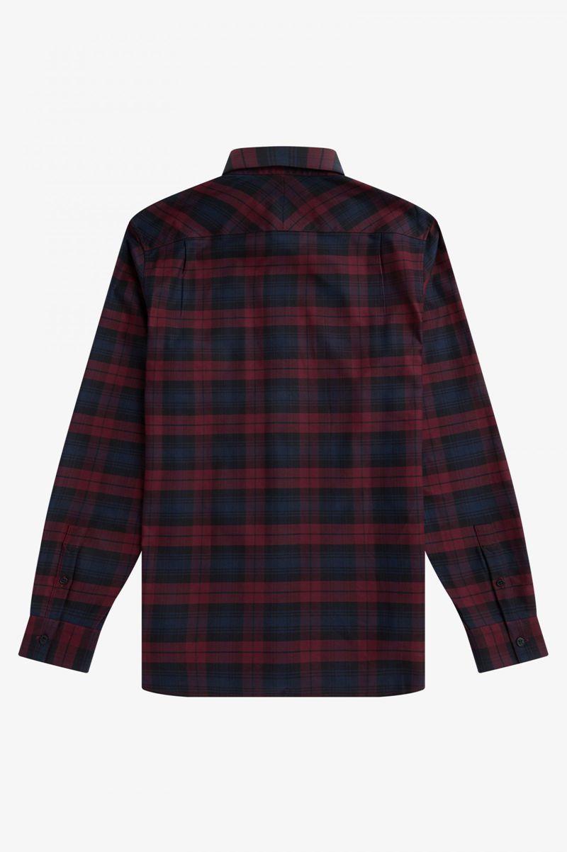 Red Fred Perry Tartan Twill Men's Shirts | PH 1541OKIR